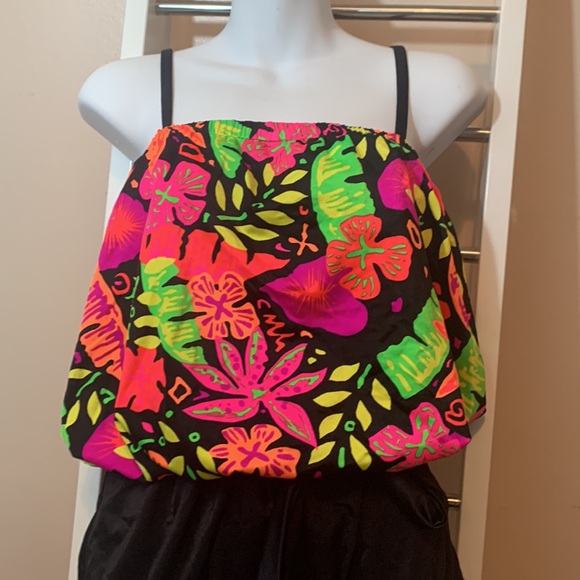 St. Tropez Swimwear Vintage Neon Print 1 Piece 🥳🛍Host Pick🛍🥳 - Picture 3 of 5